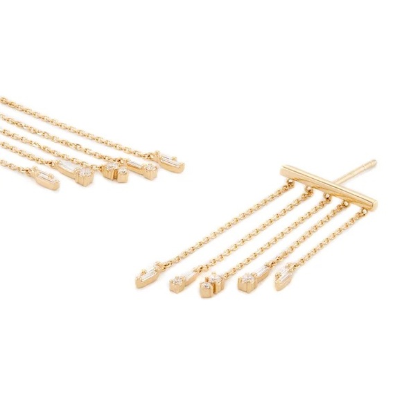 Suzanne Kalan 18K Rose Gold Fringe Post Earrings - Picture 8 of 8